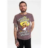 LOGOSHIRT T-Shirt Looney Tunes - Speedy Gonzales mit lizenziertem Print von Logoshirt