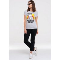 LOGOSHIRT T-Shirt Peanuts - Snoopy & Woodstock - Weekend mit lizenziertem Originaldesign von Logoshirt