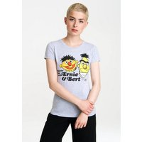 LOGOSHIRT T-Shirt Sesamstraße - Ernie & Bert Fun mit Ernie und Bert-Print von Logoshirt