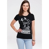LOGOSHIRT T-Shirt Snoopy - Happy mit lizenziertem Original-Print von Logoshirt