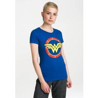 LOGOSHIRT T-Shirt Wonder Woman Circle Logo mit lizenziertem Print von Logoshirt