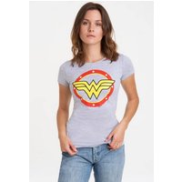 LOGOSHIRT T-Shirt Wonder Woman Circle Logo mit lizenziertem Print von Logoshirt