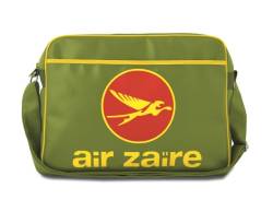 Logoshirt® Air Zaire I Logo I Umhängetasche I Schultertasche I Retro-Sporttasche I Kunstleder I Querformat I hellgrün I Lizenziertes Originaldesign von Logoshirt