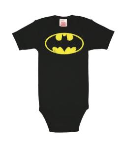 Logoshirt® DC Comics I Batman I Logo I Baby Body Print I Kurzarm I Kleinkind I Mädchen & Jungen I schwarz I Lizenziertes Originaldesign I Größe 98/104 von Logoshirt