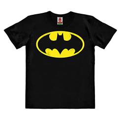 Logoshirt®️ DC Comics I Batman I Logo I Bio T-Shirt Print I Kinder I Mädchen & Jungen I kurzärmlig I schwarz I Lizenziertes Originaldesign I Größe 152 von Logoshirt