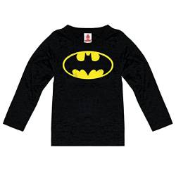 Logoshirt® DC Comics I Batman I Logo I Langarmshirt Print I Kinder I Mädchen & Jungen I langärmlig I schwarz I Lizenziertes Originaldesign I Größe 140 von Logoshirt