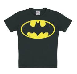 Logoshirt® DC Comics I Batman I Logo I T-Shirt Print I Kinder I Mädchen & Jungen I kurzärmlig I schwarz I Lizenziertes Originaldesign I Größe 140/152 von Logoshirt