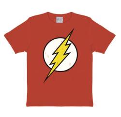 Logoshirt® DC Comics I Flash I Logo I T-Shirt Print I Kinder I Mädchen & Jungen I kurzärmlig I rot I Lizenziertes Originaldesign I Größe 158/164 von Logoshirt