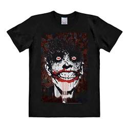 Logoshirt® DC I Batman I Joker Face I Graffiti I T-Shirt Print I Damen & Herren I kurzärmlig I schwarz I Lizenziertes Originaldesign I Größe 5XL von Logoshirt