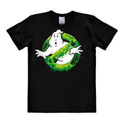 Logoshirt® Ghostbusters I Keine Geister I Slime Logo I T-Shirt Print I Damen & Herren I kurzärmlig I schwarz I Lizenziertes Originaldesign I Größe L von Logoshirt