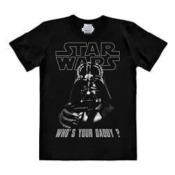 Logoshirt® Star Wars I Darth Vader I Who's Your Daddy I T-Shirt Print I Damen & Herren I kurzärmlig I schwarz I Lizenziertes Originaldesign I Größe L von Logoshirt