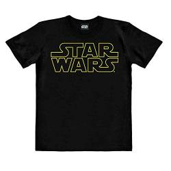 Logoshirt®️ Star Wars I Schriftzug I Logo I Bio T-Shirt Print I Kinder I Mädchen & Jungen I kurzärmlig I schwarz I Lizenziertes Originaldesign I Größe 164 von Logoshirt