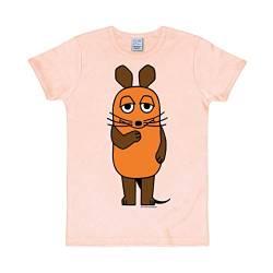 Logoshirt® TV I Die Sendung mit der Maus I Maus I T-Shirt Print I Damen & Herren I kurzärmlig I rosa I Lizenziertes Originaldesign I Größe XL von Logoshirt