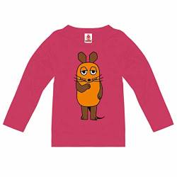 Logoshirt® TV I Sendung mit der Maus I Maus I Langarmshirt Print I Kinder I Mädchen & Jungen I pink I Lizenziertes Originaldesign I Größe 164 von Logoshirt