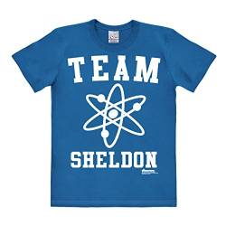 Logoshirt® The Big Bang Theory I Team Sheldon I T-Shirt Print I Damen & Herren I kurzärmlig I blau I Lizenziertes Originaldesign I Größe XL von Logoshirt