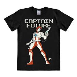 Logoshirt® Wizard of Science I Captain Future I T-Shirt Print I Damen & Herren I kurzärmlig I schwarz I Lizenziertes Originaldesign I Größe S von Logoshirt