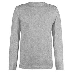 Logostar Basic Bigsize T-Shirt Langarm | Übergrösse Shirt 3XL - 15XL | Herren Langarm T Shirt in Übergröße aus Baumwolle mit Rundhals-Ausschnitt | Heather Grey, 4XL von Logostar