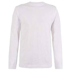 Logostar Basic Bigsize T-Shirt Langarm | Übergrösse Shirt 3XL - 15XL | Herren Langarm T Shirt in Übergröße aus Baumwolle mit Rundhals-Ausschnitt | White, 10XL von Logostar