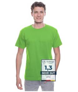 Logostar Basic Bigsize T-Shirt | Übergrösse Shirt 3XL - 15XL | Herren T Shirt in Übergröße aus Baumwolle mit Rundhals | Lime, 10XL von Logostar