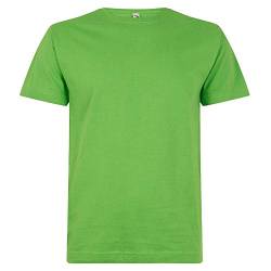 Logostar Basic Bigsize T-Shirt | Übergrösse Shirt 3XL - 15XL | Herren T Shirt in Übergröße aus Baumwolle mit Rundhals | Lime, S von Logostar