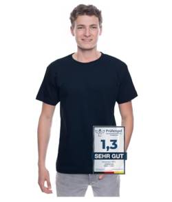 Logostar Basic Bigsize T-Shirt | Übergrösse Shirt 3XL - 15XL | Herren T Shirt in Übergröße aus Baumwolle mit Rundhals | Navy, S von Logostar