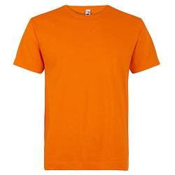 Logostar Basic Bigsize T-Shirt | Übergrösse Shirt 3XL - 15XL | Herren T Shirt in Übergröße aus Baumwolle mit Rundhals | Orange, S von Logostar