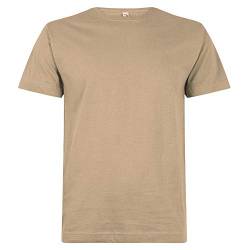 Logostar Basic Bigsize T-Shirt | Übergrösse Shirt 3XL - 15XL | Herren T Shirt in Übergröße aus Baumwolle mit Rundhals | Sand, 3XL von Logostar