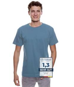 Logostar Basic Bigsize T-Shirt | Übergrösse Shirt 3XL - 15XL | Herren T Shirt in Übergröße aus Baumwolle mit Rundhals | Stormy Blue / 15XL von Logostar