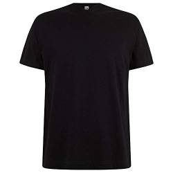 Logostar Basic Bigsize T-Shirt | Übergrösse Shirt 3XL - 15XL | Herren T Shirt in Übergröße aus Baumwolle mit V-Ausschnitt | Black, S von Logostar