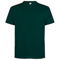 Logostar Basic Bigsize T-Shirt | Übergrösse Shirt 3XL - 15XL | Herren T Shirt in Übergröße aus Baumwolle mit V-Ausschnitt | Forest Green, 4XL von Logostar