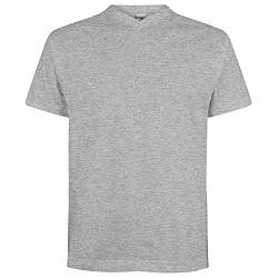 Logostar Basic Bigsize T-Shirt | Übergrösse Shirt 3XL - 15XL | Herren T Shirt in Übergröße aus Baumwolle mit V-Ausschnitt | Heather Grey, 3XL von Logostar