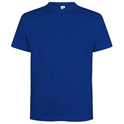 Logostar Basic Bigsize T-Shirt | Übergrösse Shirt 3XL - 15XL | Herren T Shirt in Übergröße aus Baumwolle mit V-Ausschnitt | Royal Blue, 15XL von Logostar