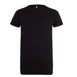 Logostar Long Fit T-Shirt | Herren T-Shirt extra lang XS - 3XL | Longshirt Herren aus Baumwolle mit Rundhals | Black / +10cm (C), S von Logostar