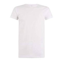 Logostar Long Fit T-Shirt | Herren T-Shirt extra lang XS - 3XL | Longshirt Herren aus Baumwolle mit Rundhals | White / + 6cm (B), 3XL von Logostar