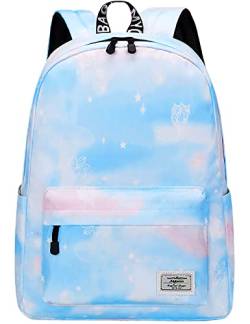 Lohol Leichter Schulrucksack für Jungen, Kinder-Schulranzen-Rucksack mit Galaxie Aufdruck (Hellblau) von Lohol