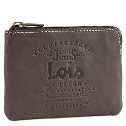Lois - Geldbeutel & Schlüsseltasche Klein - Schlüsseletui Schlüsseltasche - Schlüsseletui Leder - Autoschlüssel Tasche - Schlüssel Etui 11002, Dunkelbraun von Lois