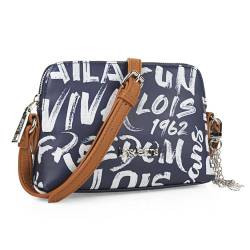 Lois - Handtasche Damen Umhängetasche Damen Klein & Stilvoll Handtasche Damen Umhängetasche Crossbody Bag Damen 316344, Marine Blau von Lois