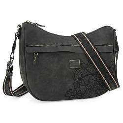 Lois - Handtasche Damen Umhängetasche Damen Klein & Stilvoll Handtasche Damen Umhängetasche Crossbody Bag Damen 319956, Antrazit von Lois