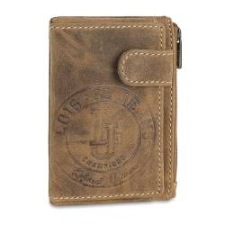 Lois - Herren Kartenetui Leder - Leder Kartenetui herren mit münzfach - Kreditkartenetui RFID Schutz - Dauerhaft Card Holder Herren Leder - Stilvoll Karten Portemonnaie Herren - Sicher Card Hol, Braun von Lois