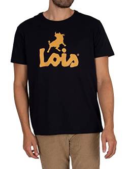 Lois Jeans Herren Logo Classic T-Shirt, Blau, M von Lois