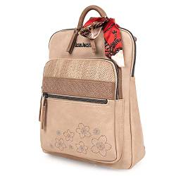 Lois - Rucksack Damen Klein mit Vielseitiges Design und Eine Perfekte Damen Rucksack Klein für Jede Umgebung - Kleiner Rucksack Damen die Bequem und Praktisch zu Bedienen ist - Rucksack Kle, Natürlich von Lois