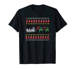 Ugly Christmas Sweater für Eisenbahn Zugführer T-Shirt von Lokomotive Modellbahn Weihnachts Geschenke