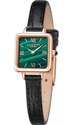 Lola Rose Zierliche Damen-Armbanduhr: Grünes Malachit-Zifferblatt, verpackt in stilvoller Geschenkbox, Elegantes Geschenk für Damen und ihre Liebsten von Lola Rose