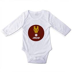 Baby Body Langarm. Baby Body Personalisiert. Verschiedene Größen. 0-12 Monate. Mehrere Modelle. Personalisierte Geschenke. Superhero. IRONMAN von LolaPix