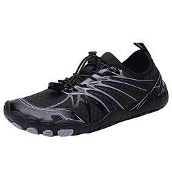 Barfussschuhe Kinder Sport- & Outdoorsandalen Bequem Sportliche Sportschuhe Breite Füße Kletterschuhe Slip On Unisex Running-Schuhe Barfußschuhedamen Lässig Schwarz Halbschuhe Shoe Minimalschuhe von Lomelomme