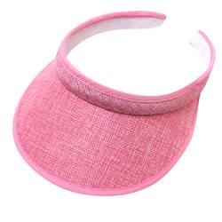 Cappy Damen Sommer Sport Sonnenblende Kappe, Sommer Visor Cap, Unisex Kinder Outdoor Sonnenblende Sonnenschild, Atmungsaktiver Leerer Zylinder Sonnen Shade Breite Krempe Reithelm von Lomelomme