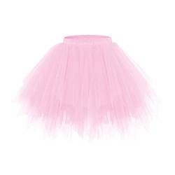 Damen Karneval Kostüm Tüllrock Elegant Tütü Petticoat Unterrock 50er Vintage Tutu Ballet Tanzrock Tanzkleid Ballkleid Kurz Retro A Linie Party Petticoat Karneval Fasching Röcke von Lomelomme