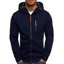 Herren Zipper Kapuzenpullover Sweatjacke Reißverschluss Sport Sweatshirt Pulli Kapuzenpulli Basic Style Mode Sweatjacke Kapuzenpullover Kapuzenjacke Mit Tasche Oversize Zipper Langarm Hoodie Pullover von Lomelomme