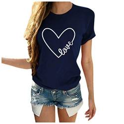 Italienische Mode Tshirt Damen Sommer - T-Shirt Damen Sommer Kurzarm Mode Motiv Sommershirt Casual Rundhals Damenbluse Hemd Bluse O-Ausschnitt Kurzen Ärmel Oberteil Tops Pullover von Lomelomme