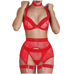 Lomelomme Dessous Damen Sexy Unterwäsche BH Set Damen Micro Bikini Dessous Damen Bodys Für Damen Damen-Reizwäsche Leder Unterwäsche Damen Sexy Lingerie Set von Lomelomme